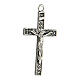 Zamak metal rosary cross with leaves 5x2.5 cm s2
