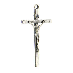 Simple crucifix for rosary, zamak, 4.5x2.5 cm