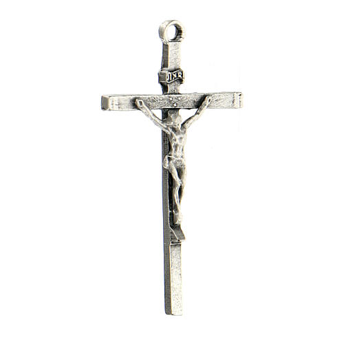 Simple crucifix for rosary, zamak, 4.5x2.5 cm 2