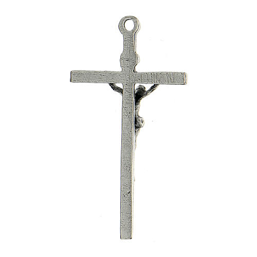 Simple crucifix for rosary, zamak, 4.5x2.5 cm 3