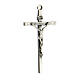 Simple crucifix for rosary, zamak, 4.5x2.5 cm s2