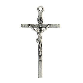 Simple zamak metal rosary cross 5x3 cm