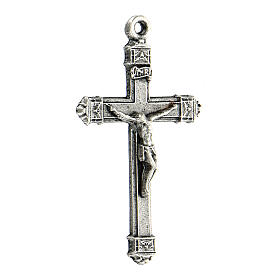 Cruz metal zamak clásico rosario hecho con bricolaje 5x3 cm