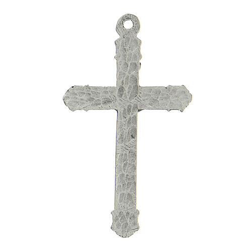 Cruz metal zamak clásico rosario hecho con bricolaje 5x3 cm 3