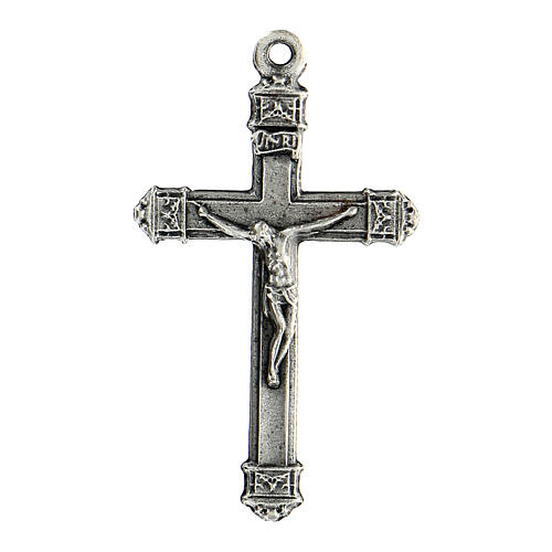DIY rosary classic cross zamak metal 5x3 cm 1