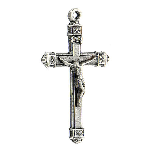 DIY rosary classic cross zamak metal 5x3 cm 2