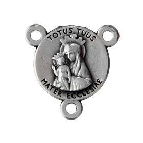 Médaille chapelet logo Jubilé 2025 Vierge à l'Enfant 1 cm zamak