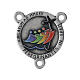 Cruce logo Jubileo 2025 Virgen Niño Jesús zamak 2 cm s1