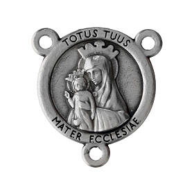 Médaille pour chapelet logo Jubilé 2025 Vierge à l'Enfant zamak 2 cm