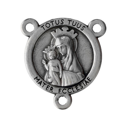 Łącznik z logo Jubileuszu 2025, Madonna z Dzieciątkiem Jezus, zamak, 2 cm 2