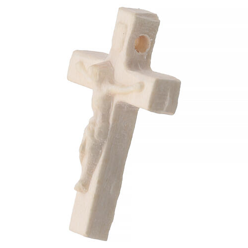Crocifisso per rosario 3 cm legno naturale Val Gardena 3