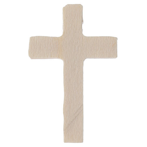 Crocifisso per rosario 3 cm legno naturale Val Gardena 4