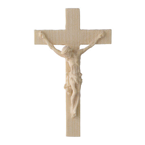 Crocifisso legno naturale 5 cm Val Gardena 1