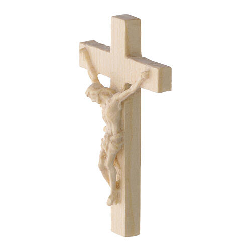 Crocifisso legno naturale 5 cm Val Gardena 2