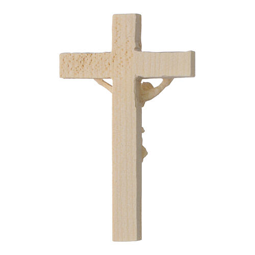 Crocifisso legno naturale 5 cm Val Gardena 3