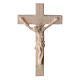 Crucifix pour chapelet 5 cm bois naturel Val Gardena s1