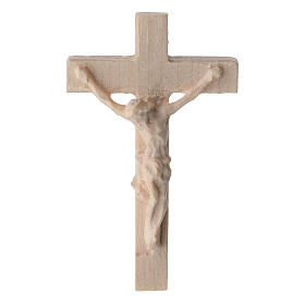 Crocifisso rosario 5 cm legno naturale Val Gardena