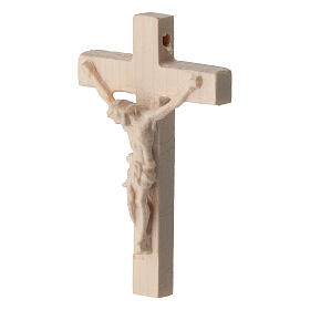 Crocifisso rosario 5 cm legno naturale Val Gardena