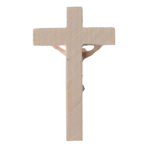 Crocifisso rosario 5 cm legno naturale Val Gardena 4