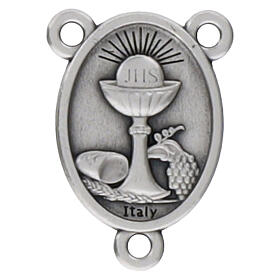 Carlo Acutis Silver-plated Rosary Centerpiece Medal, 20x18 mm DIY Rosary