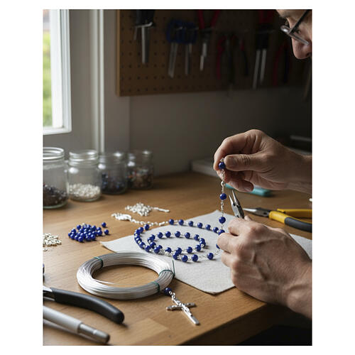 Bobine de fil avec âme en cuivre plaqué argent 0,6 mm pour 144 chapelets 2