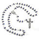 Blue metal and strass rosary s1