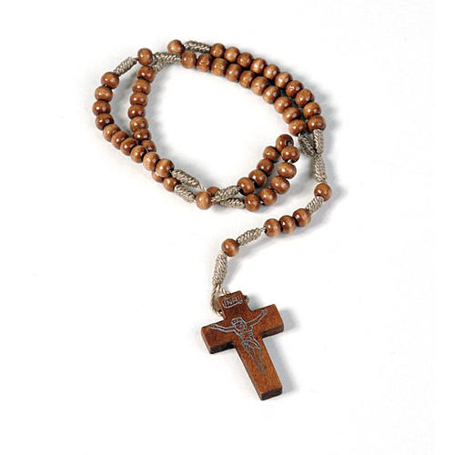 Light wood mini rosary 1