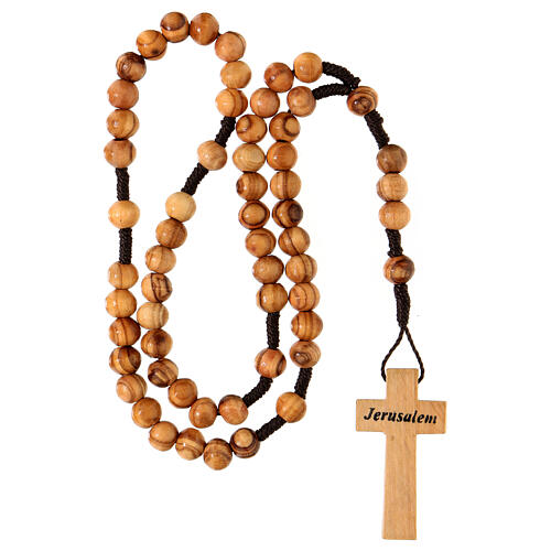 Holyland olive wood rosary 4