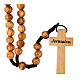 Holyland olive wood rosary s1