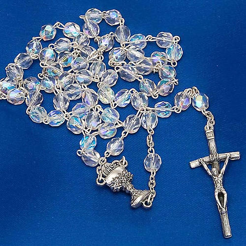 Iridescent glass rosary 5