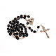 Rosary with black beads s1