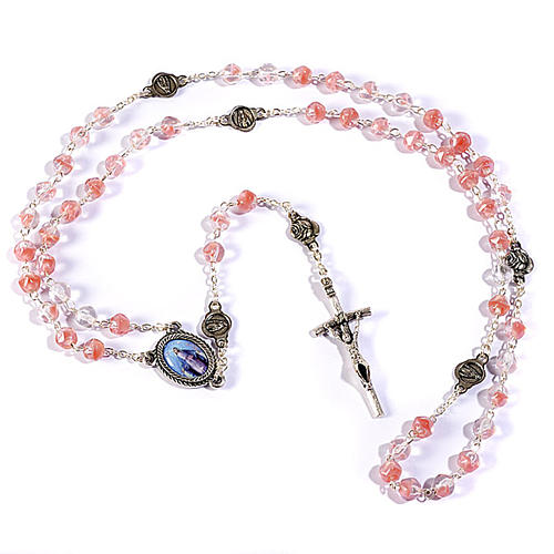 Pink rosary beads 1