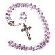 John Paul II rosary with transaparent pink beads s1
