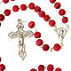 Rose-scented rosary with metal cross s1