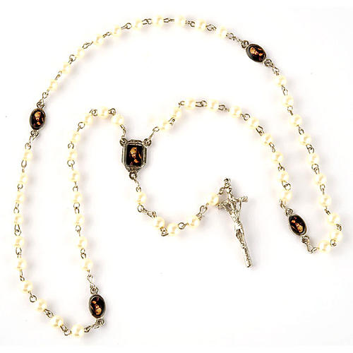 Pearled rosary with images (20 diam) 3