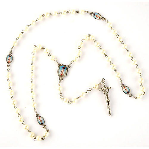 Pearled rosary with images (20 diam) 5