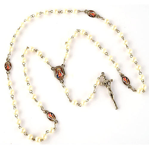 Pearled rosary with images (20 diam) 6