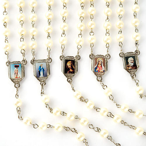 Pearled rosary with images (20 diam) 7