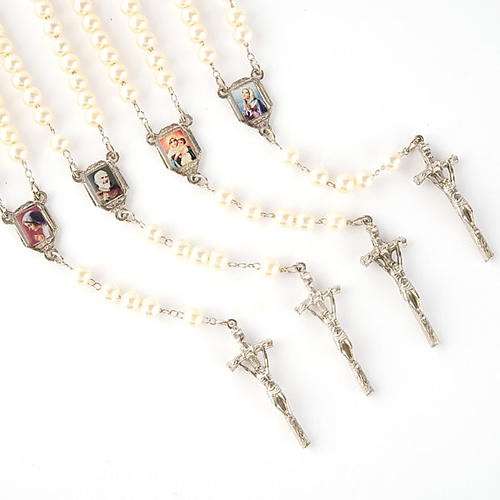 Pearled rosary with images (14 diam) 1