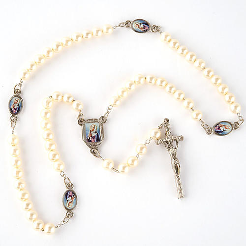 Pearled rosary with images (14 diam) 3