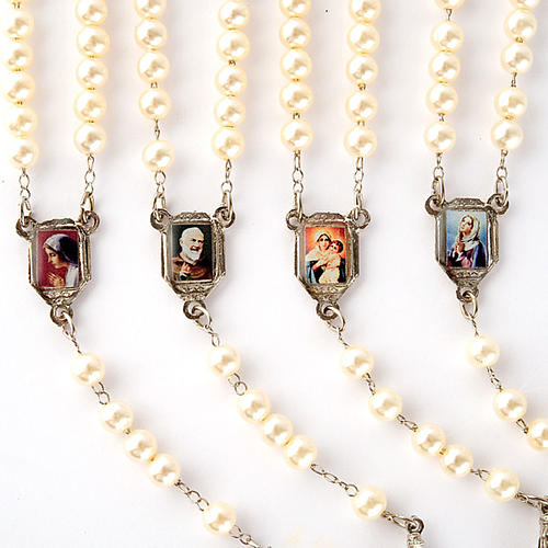 Pearled rosary with images (14 diam) 6