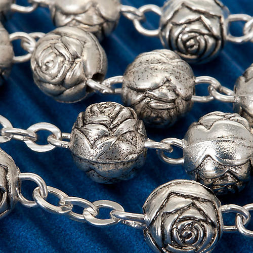 Różaniec metalowy z różyczkami Św. Teresa 4