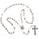 Oval beads metal rosary s1