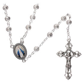 Metal filigree rosary 6 mm