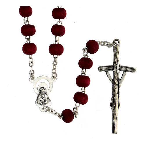 Rose-scented wood rosary 2