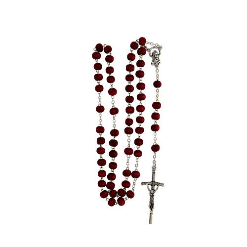 Rose-scented wood rosary 4