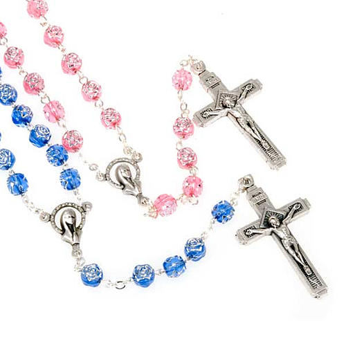 Rosary with rose-shaped beads 1