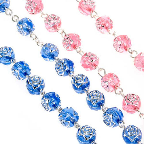 Rosary with rose-shaped beads 6