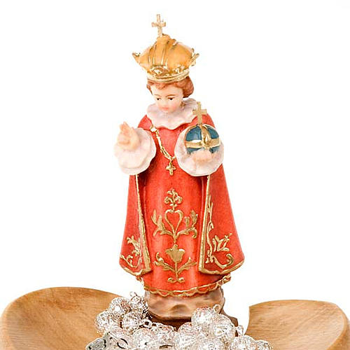 Dzieciątko Jezus z Pragi szkatułka na różaniec na stół 2