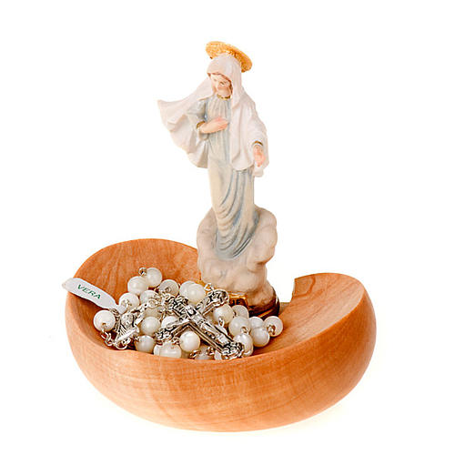 Virgen de Medjugorje portarosario de mesa 3